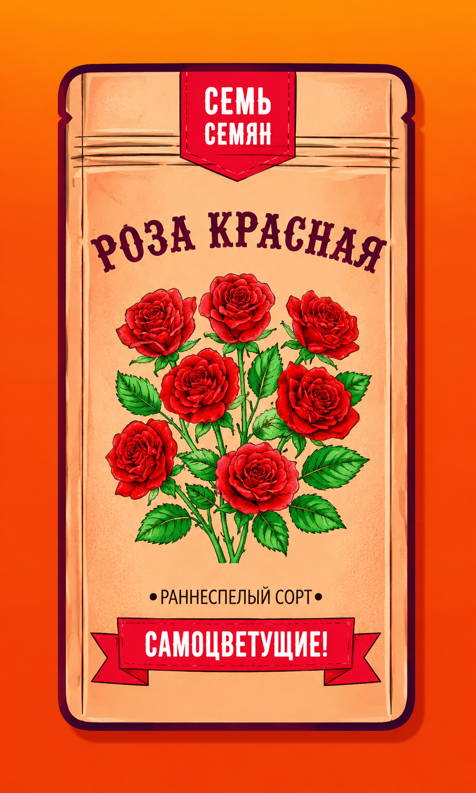 Семена розы красной «Луч»